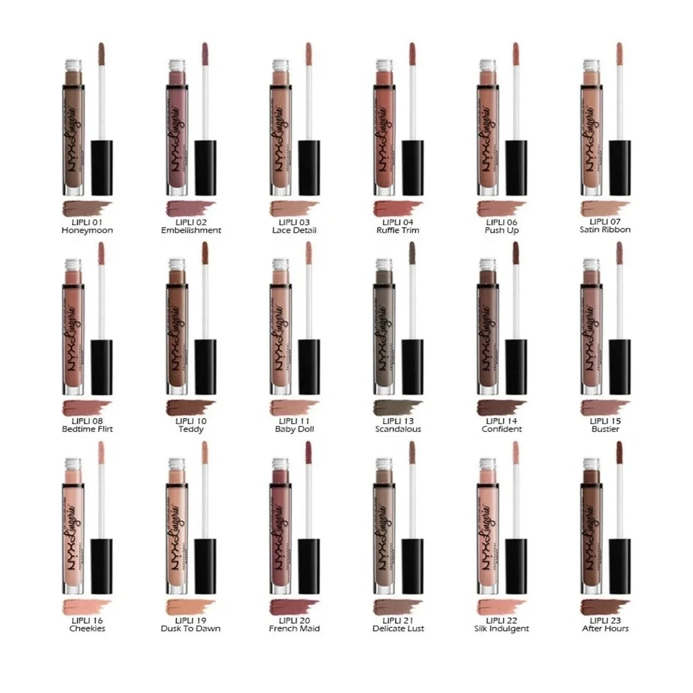 Set Of 3 NYX Lip Lingerie Liquid Lipstick TEDDY LIPLI10 -NEW/Sealed/Discontinued